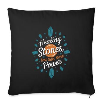 Crystal Healing Crytal Crystals and Stones - Sofa pillowcase 17,3'' x 17,3'' (45 x 45 cm) - black - Front