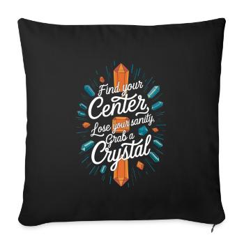 Crystal Healing Crytal Crystals and Stones - Sofa pillowcase 17,3'' x 17,3'' (45 x 45 cm) - black - Front
