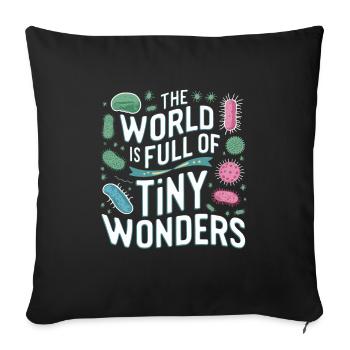 Microbiologiste Microbiologie Laboratoire Biologie des staphylocoques - Housse de coussin décorative 45 x 45 cm - noir - Devant