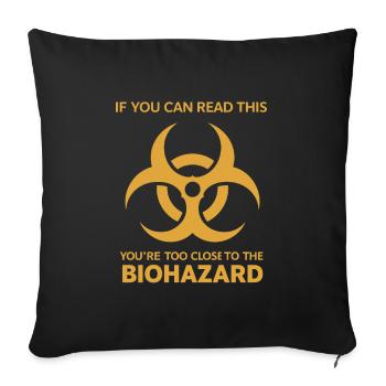 Microbiologist Microbiology Lab Staph Biology - Sofa pillowcase 17,3'' x 17,3'' (45 x 45 cm) - black - Front
