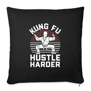 Kung Fu Kung Fu Chinois Kung Fu Asiatique - Housse de coussin décorative 45 x 45 cm - noir - Devant