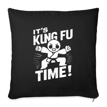 Kung Fu Kung Fu Chinois Kung Fu Asiatique - Housse de coussin décorative 45 x 45 cm - noir - Devant