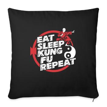 Kung Fu Kung Fu Chinois Kung Fu Asiatique - Housse de coussin décorative 45 x 45 cm - noir - Devant