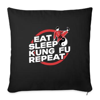 Kung Fu Chinesisches Kung Fu Asiatisches Kung Fu - Sofakissenbezug 45 x 45 cm - Schwarz - Vorne