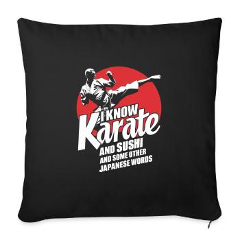Kung Fu Kung Fu Chinois Kung Fu Asiatique - Housse de coussin décorative 45 x 45 cm - noir - Devant