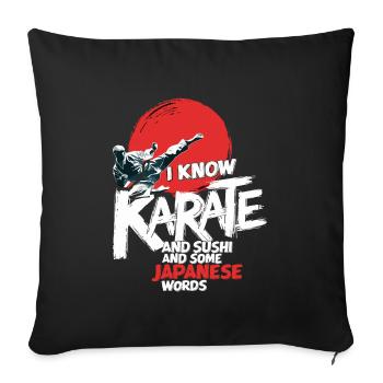 Kung Fu Chinesisches Kung Fu Asiatisches Kung Fu - Sofakissenbezug 45 x 45 cm - Schwarz - Vorne