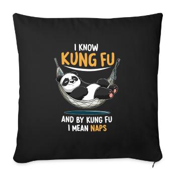 Kung Fu Chinesisches Kung Fu Asiatisches Kung Fu - Sofakissenbezug 45 x 45 cm - Schwarz - Vorne