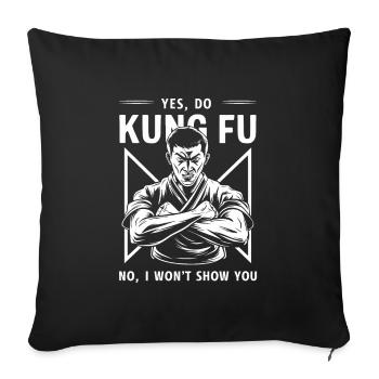 Kung Fu Chinesisches Kung Fu Asiatisches Kung Fu - Sofakissenbezug 45 x 45 cm - Schwarz - Vorne