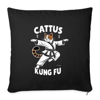 Kung Fu Chinesisches Kung Fu Asiatisches Kung Fu - Sofakissenbezug 45 x 45 cm - Schwarz - Vorne