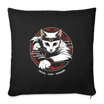 Kung Fu Chinesisches Kung Fu Asiatisches Kung Fu - Sofakissenbezug 45 x 45 cm - Schwarz - Vorne