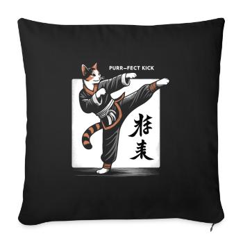 Kung Fu Chinesisches Kung Fu Asiatisches Kung Fu - Sofakissenbezug 45 x 45 cm - Schwarz - Vorne