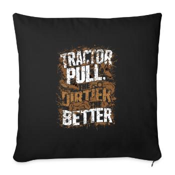Tracteur tirant Tracteur Tracteur Tracteur Ferme Électrique - Housse de coussin décorative 45 x 45 cm - noir - Devant
