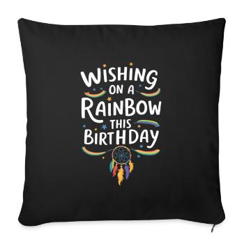 Birthgay Gay Pride Flag Pride Month Equal Rights - Sofa pillowcase 17,3'' x 17,3'' (45 x 45 cm) - black - Front