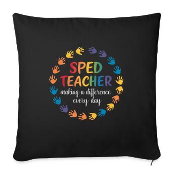 Sonderpädagogik-lehrer "sped Teacher Inclusion" - Sofa pillowcase 17,3'' x 17,3'' (45 x 45 cm) - black - Front