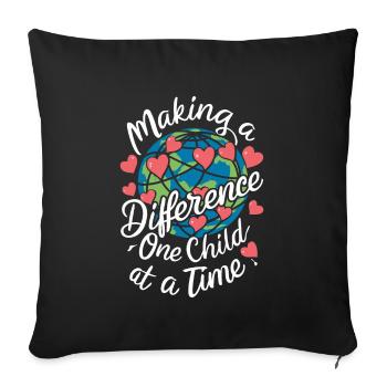 Sonderpädagogik-lehrer "sped Teacher Inclusion" - Sofa pillowcase 17,3'' x 17,3'' (45 x 45 cm) - black - Front