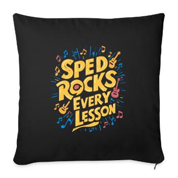 Sonderpädagogik-lehrer "sped Teacher Inclusion" - Sofa pillowcase 17,3'' x 17,3'' (45 x 45 cm) - black - Front