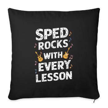 Sonderpädagogik-lehrer "sped Teacher Inclusion" - Sofa pillowcase 17,3'' x 17,3'' (45 x 45 cm) - black - Front