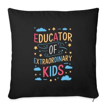 Sonderpädagogik-lehrer "sped Teacher Inclusion" - Sofa pillowcase 17,3'' x 17,3'' (45 x 45 cm) - black - Front