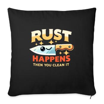 Knife Collector Knife Collection Hunting Fishing - Sofa pillowcase 17,3'' x 17,3'' (45 x 45 cm) - black - Front