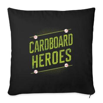 Cartes de Baseball joueur de Baseball Fan de Baseball cadeau - Housse de coussin décorative 45 x 45 cm - noir - Devant
