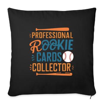 Cartes de Baseball joueur de Baseball Fan de Baseball cadeau - Housse de coussin décorative 45 x 45 cm - noir - Devant