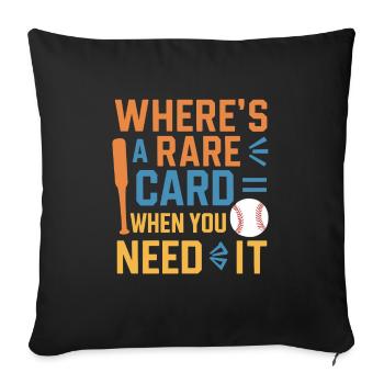 Baseball Cards Baseball Player Baseball Fan Gift - Sofakissenbezug 45 x 45 cm - Schwarz - Vorne