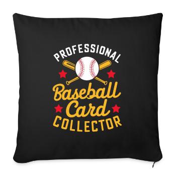 Cartes de Baseball joueur de Baseball Fan de Baseball cadeau - Housse de coussin décorative 45 x 45 cm - noir - Devant