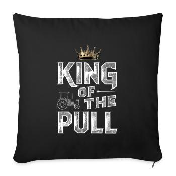 Tracteur tirant Tracteur Tracteur Tracteur Ferme Électrique - Housse de coussin décorative 45 x 45 cm - noir - Devant