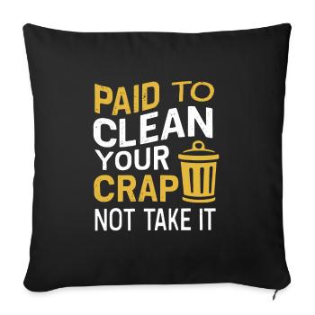 School administrators School staff Caretakers - Sofa pillowcase 17,3'' x 17,3'' (45 x 45 cm) - black - Front