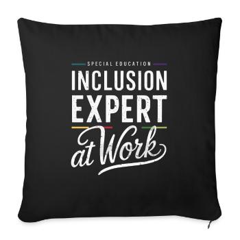 Sonderpädagogik-lehrer „sped Teacher Inclusion“ - Sofa pillowcase 17,3'' x 17,3'' (45 x 45 cm) - black - Front