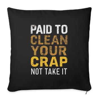 School administrators School staff Caretakers - Sofa pillowcase 17,3'' x 17,3'' (45 x 45 cm) - black - Front