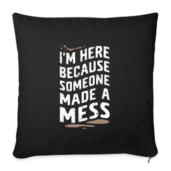 School administrators School staff Caretakers - Sofa pillowcase 17,3'' x 17,3'' (45 x 45 cm) - black - Front