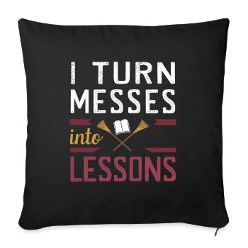School administrators School staff Caretakers - Sofa pillowcase 17,3'' x 17,3'' (45 x 45 cm) - black - Front