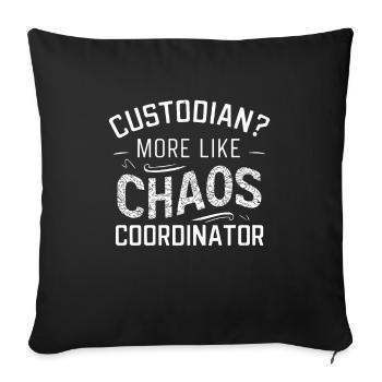 School administrators School staff Caretakers - Sofa pillowcase 17,3'' x 17,3'' (45 x 45 cm) - black - Front