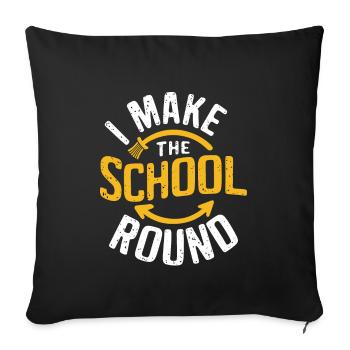 School administrators School staff Caretakers - Sofa pillowcase 17,3'' x 17,3'' (45 x 45 cm) - black - Front