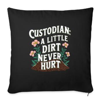 School administrators School staff Caretakers - Sofa pillowcase 17,3'' x 17,3'' (45 x 45 cm) - black - Front