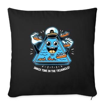 Mysterious disappearances in the Bermuda Triangle - Sofa pillowcase 17,3'' x 17,3'' (45 x 45 cm) - black - Front
