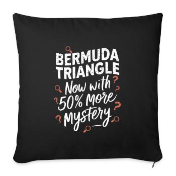 Mysterious disappearances in the Bermuda Triangle - Sofa pillowcase 17,3'' x 17,3'' (45 x 45 cm) - black - Front