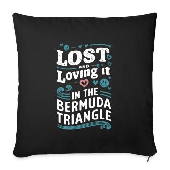 Mysterious disappearances in the Bermuda Triangle - Sofa pillowcase 17,3'' x 17,3'' (45 x 45 cm) - black - Front