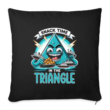Mysterious disappearances in the Bermuda Triangle - Sofa pillowcase 17,3'' x 17,3'' (45 x 45 cm) - black - Front