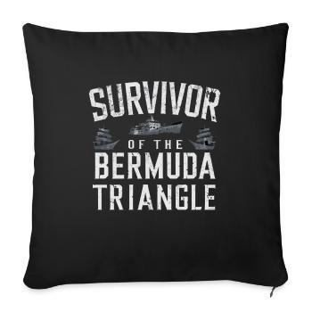 Mysterious disappearances in the Bermuda Triangle - Sofa pillowcase 17,3'' x 17,3'' (45 x 45 cm) - black - Front
