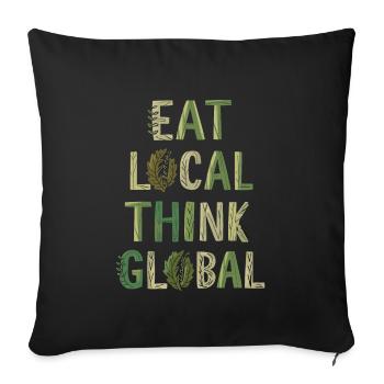 Farmers Market Farmer Agriculture Farming Food - Sofakissenbezug 45 x 45 cm - Schwarz - Vorne