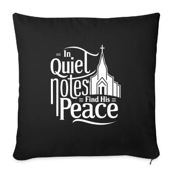 Prayer Songs Jesus Christ Religious Music - Sofa pillowcase 17,3'' x 17,3'' (45 x 45 cm) - black - Front