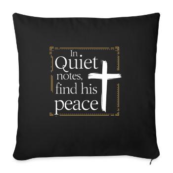 Prayer Songs Jesus Christ Religious Music - Sofa pillowcase 17,3'' x 17,3'' (45 x 45 cm) - black - Front