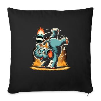 Cartwheeling Gymnastics Gymnast Costume Cartwheel - Sofa pillowcase 17,3'' x 17,3'' (45 x 45 cm) - black - Front