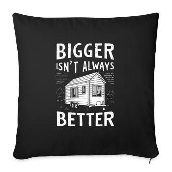 Rolling Tiny House Minimalist Lifestyle - Sofa pillowcase 17,3'' x 17,3'' (45 x 45 cm) - black - Front