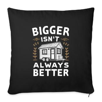 Rolling Tiny House Minimalist Lifestyle - Sofa pillowcase 17,3'' x 17,3'' (45 x 45 cm) - black - Front