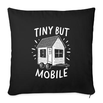 Rolling Tiny House Minimalist Lifestyle - Sofa pillowcase 17,3'' x 17,3'' (45 x 45 cm) - black - Front