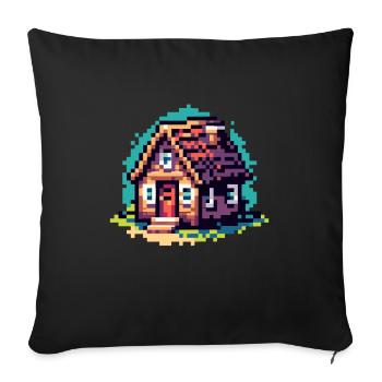 Rolling Tiny House Minimalistischer Lebensstil - Sofakissenbezug 45 x 45 cm - Schwarz - Vorne