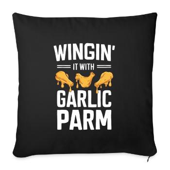 Chicken Wings Wing Hot Cooked Chicken Fast Food - Sofa pillowcase 17,3'' x 17,3'' (45 x 45 cm) - black - Front